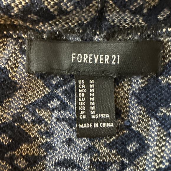 Forever 21 Women's M Boho Colorful Aztec Knit Cardigan Sweater Preppy Academia - Picture 5 of 8